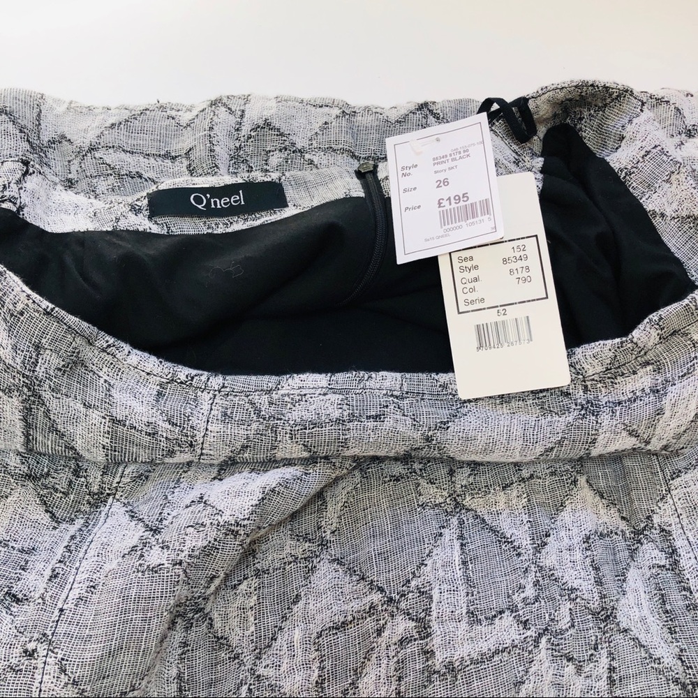 NWT O’Neilly Woven Patterned Linen Blend Skirt - Picture 3 of 8